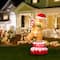 Glitzhome® 6ft. Lighted Inflatable Rotating Gingerbread Man Décor